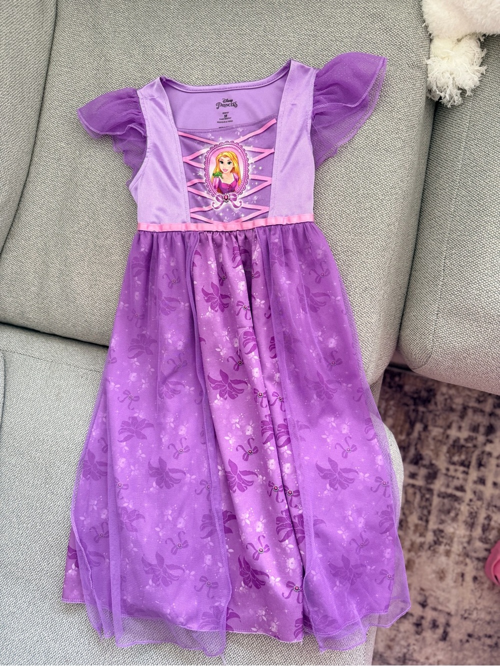 Disney Purple Rapunzel Glitter Lace-Up Dress